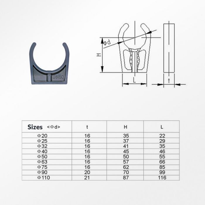 20mm Metric Pipe Bracket - The Pet Source