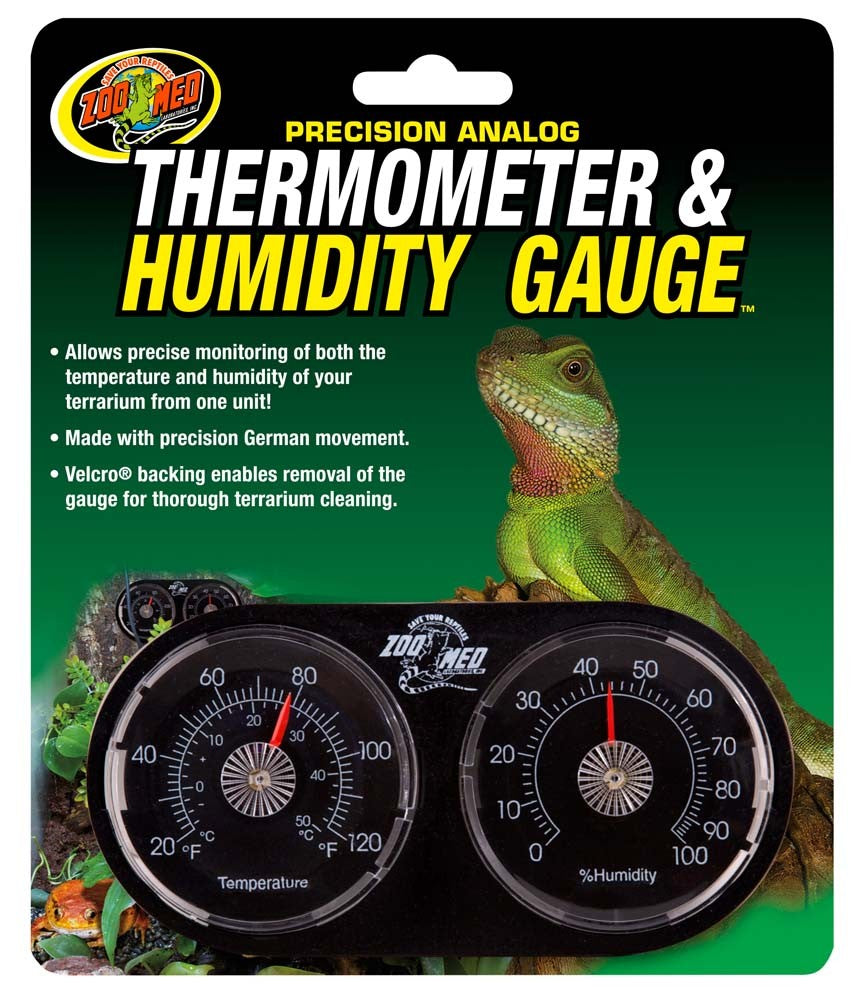 Zoo Med Precision Analog Thermometer & Humidity Gauge