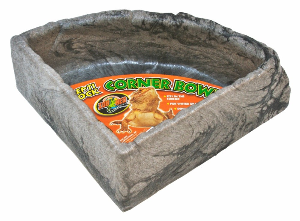 Zoo Med Repti Rock Corner Bowl - Large - The Pet Source