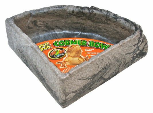 Zoo Med Repti Rock Corner Bowl - Large - The Pet Source