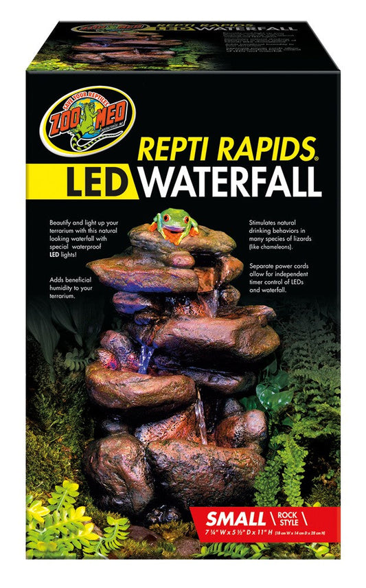 Zoo Med Repti Rapids LED Waterfall - Small Rock - The Pet Source