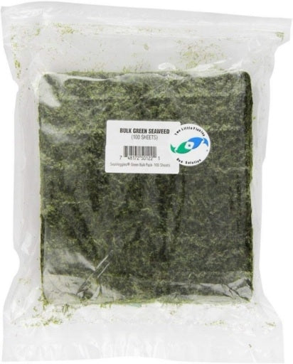 Two Little Fishies SeaVeggies Green Seaweed Bulk - 100 Sheets - The Pet Source
