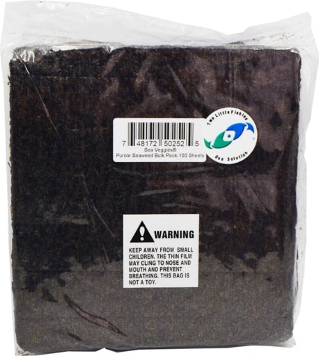 Two Little Fishies SeaVeggies Purple Seaweed Bulk - 100 Sheets - The Pet Source