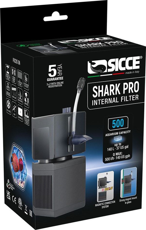 Sicce Shark PRO 500 Internal Filter (140 GPH) - The Pet Source