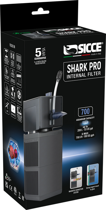 Sicce Shark PRO 700 Internal Filter (190 GPH) - The Pet Source