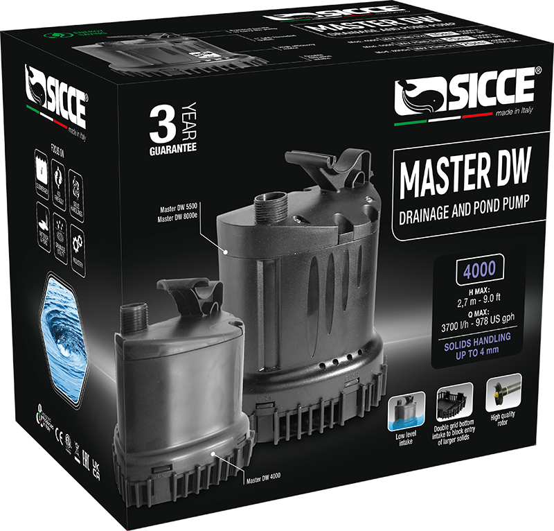 Sicce Master DW 4000 Utility Pump - 978gph - The Pet Source