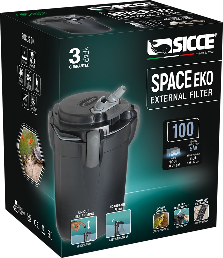 Sicce Space EKO 100 Canister Filter - 145gph - The Pet Source