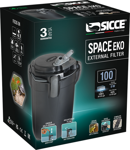 Sicce Space EKO 100 Canister Filter - 145gph - The Pet Source