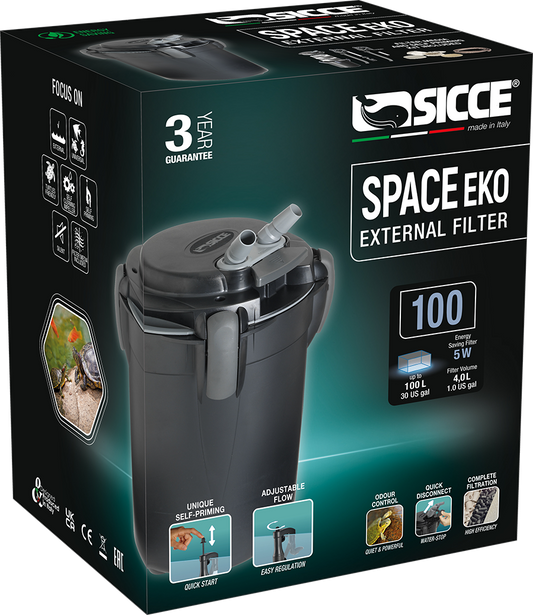 Sicce Space EKO 100 Canister Filter - 145gph - The Pet Source