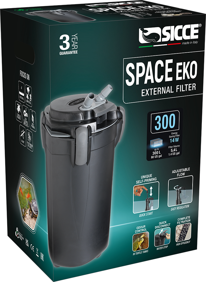 Sicce Space EKO 300 Canister Filter - 240gph - The Pet Source