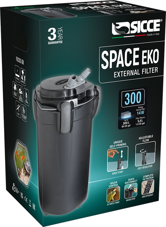 Sicce Space EKO 300 Canister Filter - 240gph - The Pet Source