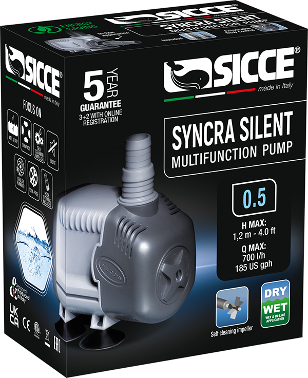 Sicce Syncra Silent 0.5 Pump - 185 GPH - The Pet Source
