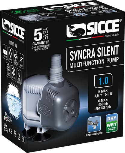 Sicce Syncra Silent 1.0 Pump - 251 GPH - The Pet Source