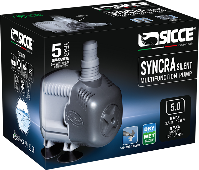 Sicce Syncra Silent 5.0 Pump - 1221 GPH - The Pet Source