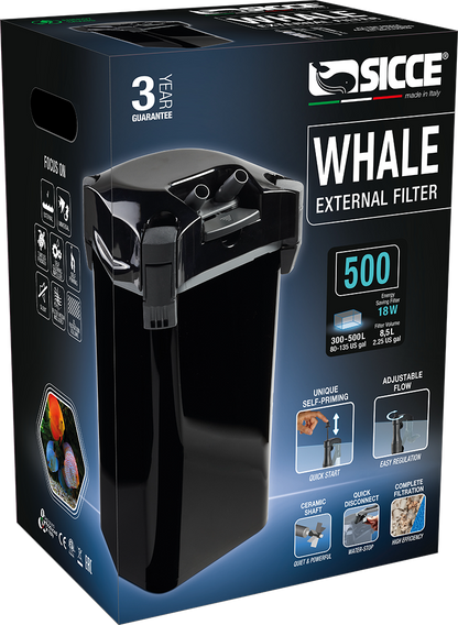 Sicce WHALE 500 Canister Filter - 390gph - The Pet Source