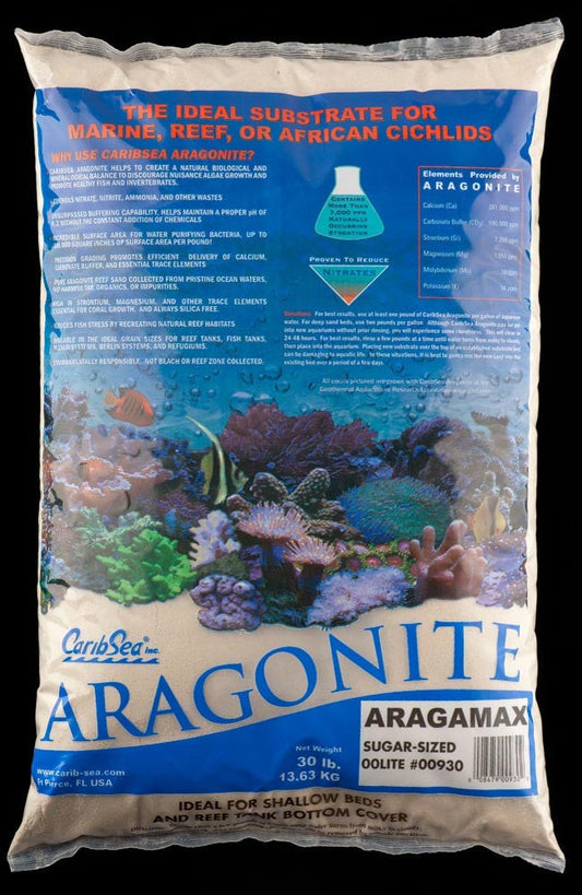 CaribSea Aragamax Dry Aragonite Sugar-Sized Sand - 30lb - The Pet Source