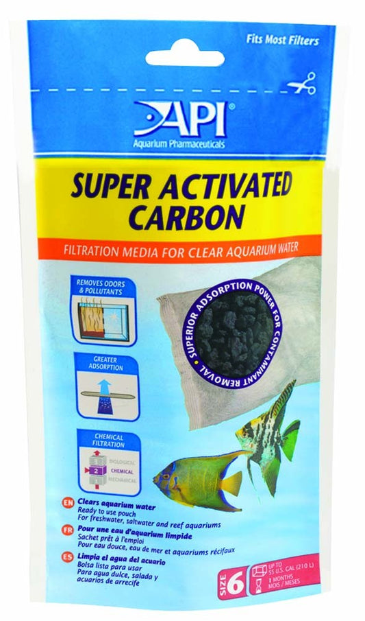 API Super Activated Carbon Pouch Size 6 - The Pet Source