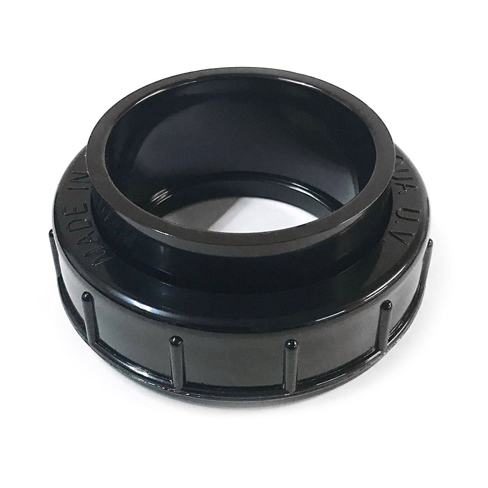 Aqua UV Union Half, 2” Without Thread, with O-Ring and Union Ring, Black - The Pet Source
