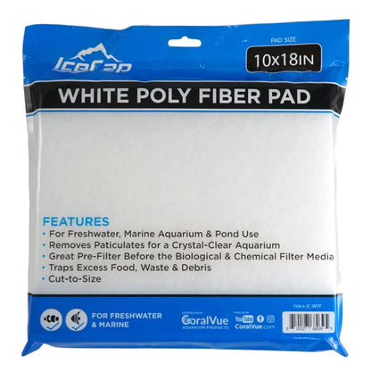 IceCap White Poly Fiber Filter Pad - The Pet Source