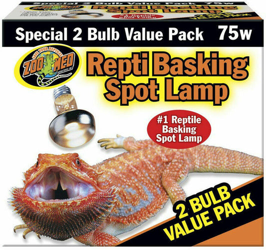 Zoo Med Repti Basking Spot Lamp 2 Bulb Value Pack - 75w - The Pet Source